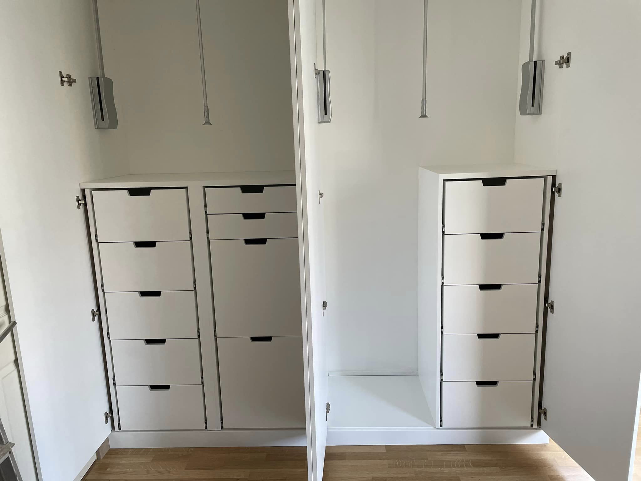 drawers in a built in wardrobe